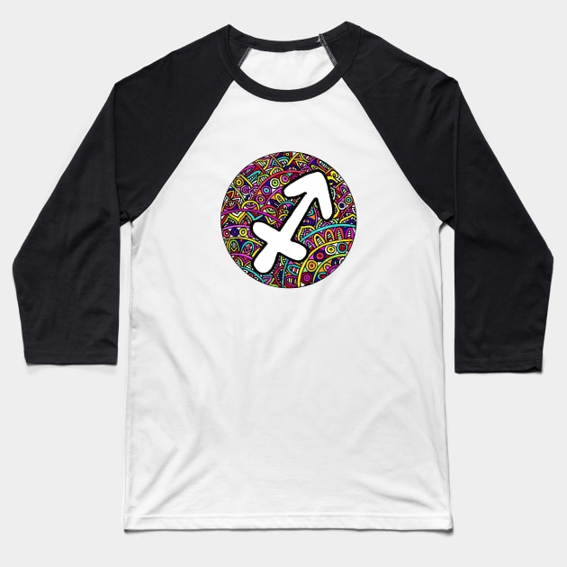 Sagittarius Baseball T-Shirt by ogfx